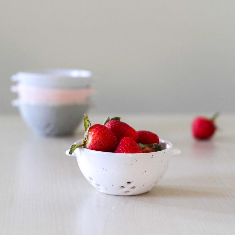 Tiny Ceramic Colander / Strainer - Image 3